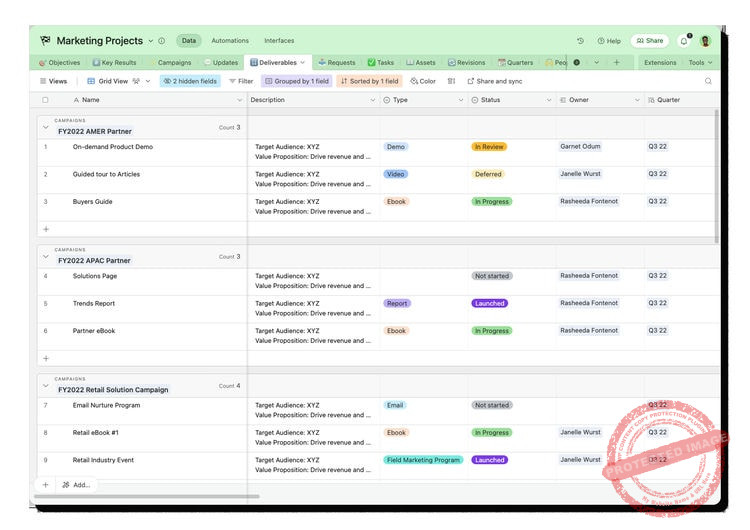 La gestion de projet avec Airtable