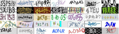 Florilège de CAPTCHA texte