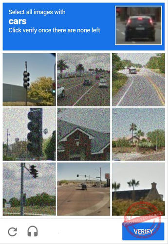 CAPTCHAs images : Cocher toutes les cases qui ressemblent au modèle